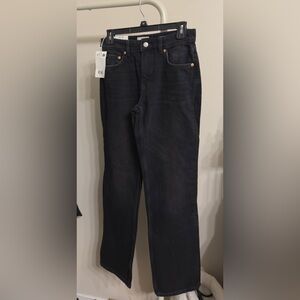 Women's Black Straight Leg Jeans